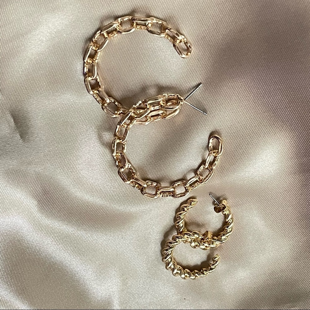 Gold earrings vintage